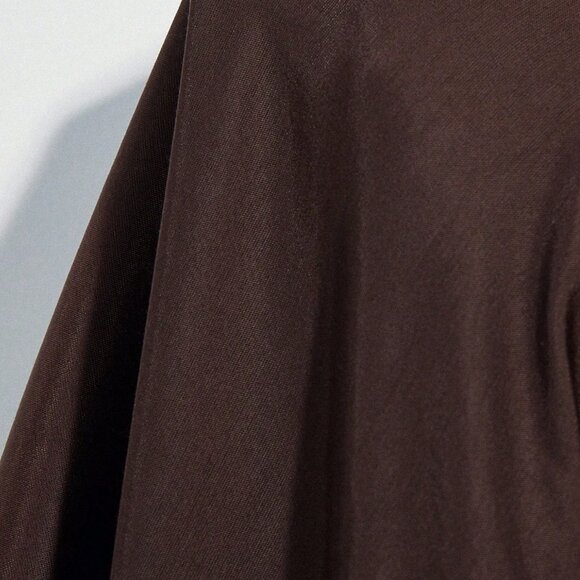 Brown Casual Women's French Criss-Cross Strap V-Neck Blouse - Picture 7 of 7